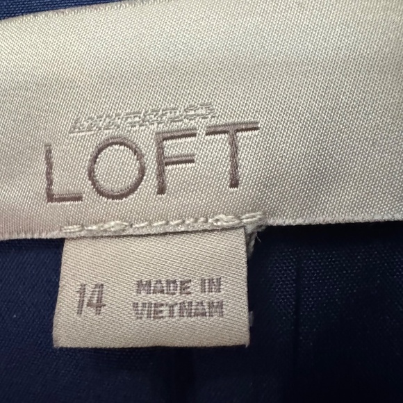 LOFT Royal Blue Textured Open-Front Blazer - Picture 2 of 4